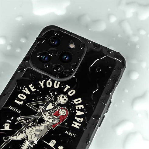 Disney The Nightmare Before Christmas Love You To Death iPhone 15 Pro Waterproof Case